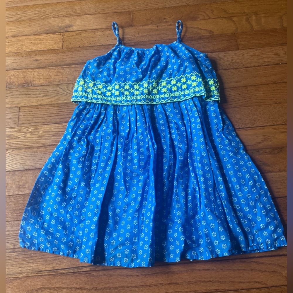 Girls Blue Double Lined Dress